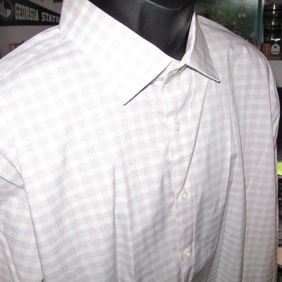 Sized 18.5 - 34/35 - 2XL MensMichael Kors Regular Fit AirSoft Cotton Dress Shirt - Picture 3 of 12